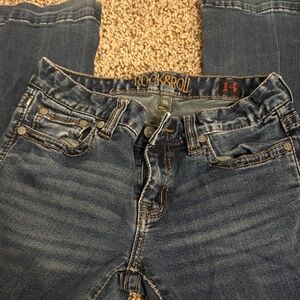 Girls Size 14 Rock and Roll Denim Flares EUC
